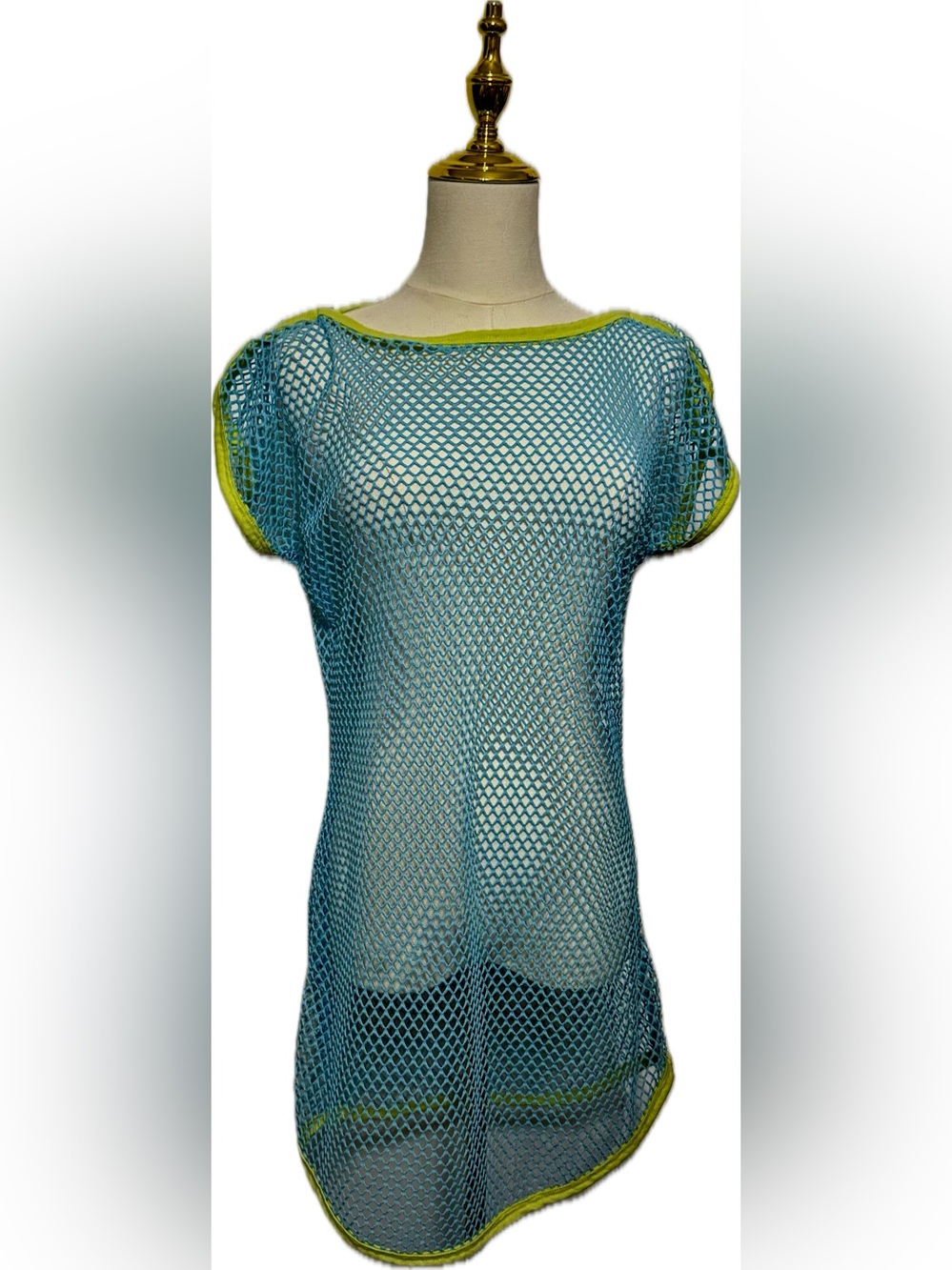 BONGO Aqua Mesh Top with Yellow Trim